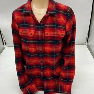 L. L. Bean Signature Flannel Button Down Top Multicolor Plaid Size Small